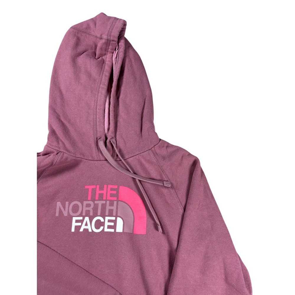 The North Face Womens Plum Purple Logo Pullover Hoodie Sweatshirt Size Large